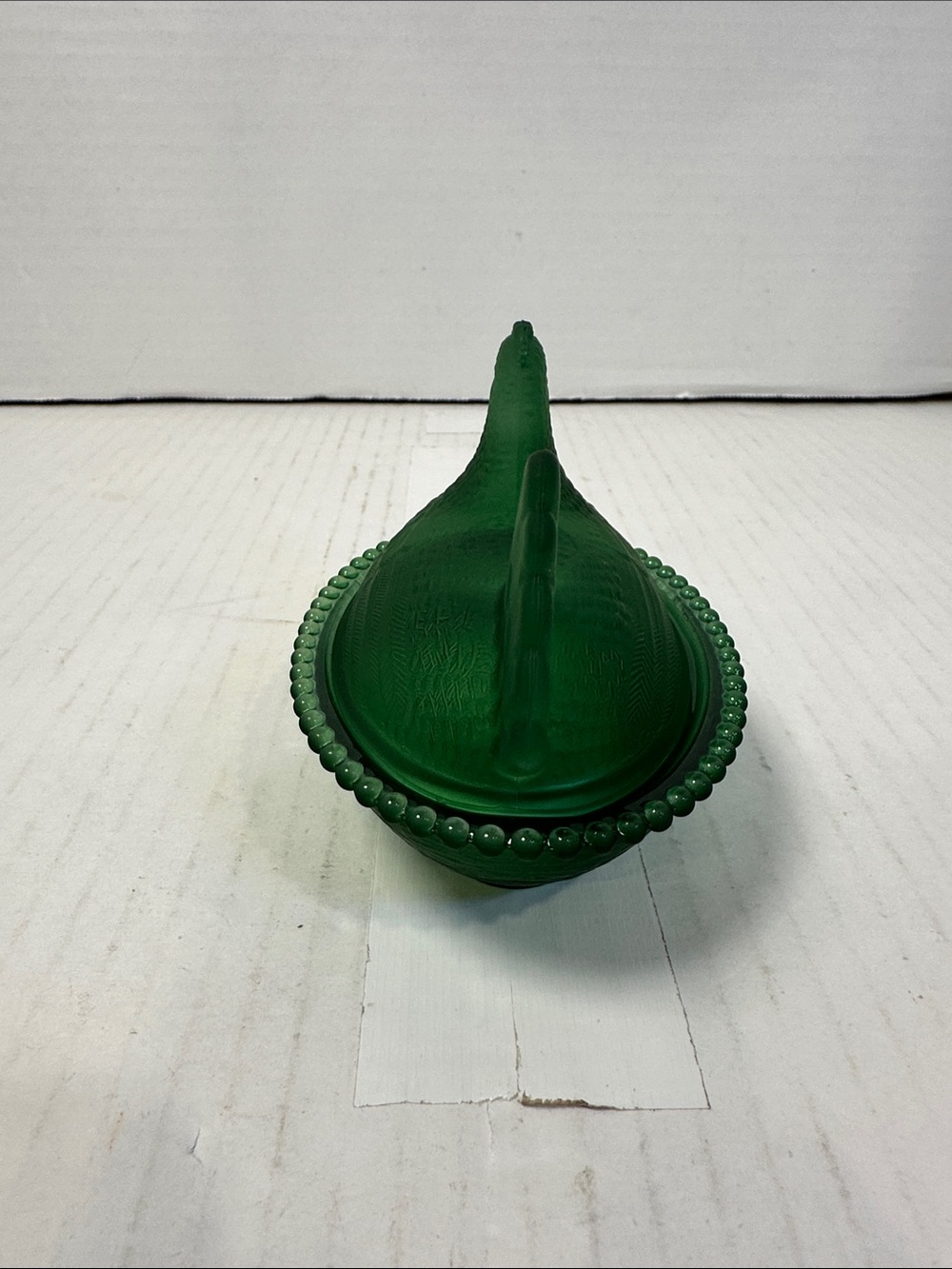 Green Glass Hen on Nest Candy Dish - Decorative Home Accent - Picture 3 of 4